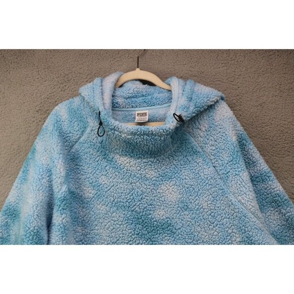 Pink by Victoria's Secret Plush Fleece Pullover Hoodie-XL-Oversized - Picture 2 of 13